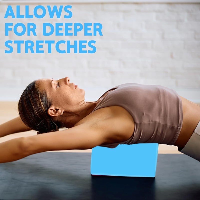 MBKHFLL Yoga Block - Supportive Latex-Free Eva Foam - Soft Non-Slip Surface with Beveled Edges for Yoga, Pilates, Meditation - Yoga Accessories for Stability, Balance, Deepen Stretches - Image 4